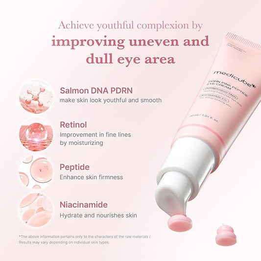 PDRN Pink Peptide Eye Cream - 30ml-Medicube-Noura Skincare