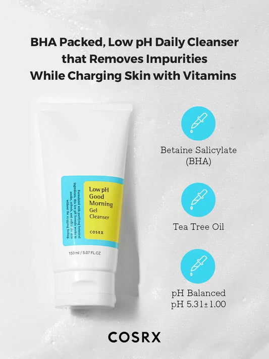Low pH Good Morning Gel Cleanser - 150ml-CosRX-Noura Skincare