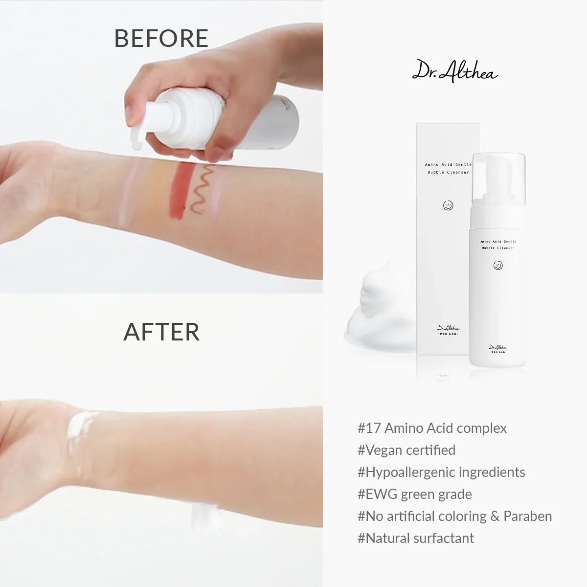 Amino Acid Gentle Bubble Cleanser - 140ml-Dr.Althea-Noura Skincare