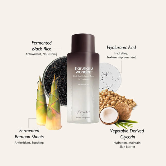 Black Rice Hyaluronic Toner - 150ml-haruharu wonder-Noura Skincare