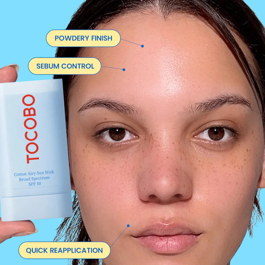 Cotton Airy Sun Stick - 19g-Tocobo-Noura Skincare