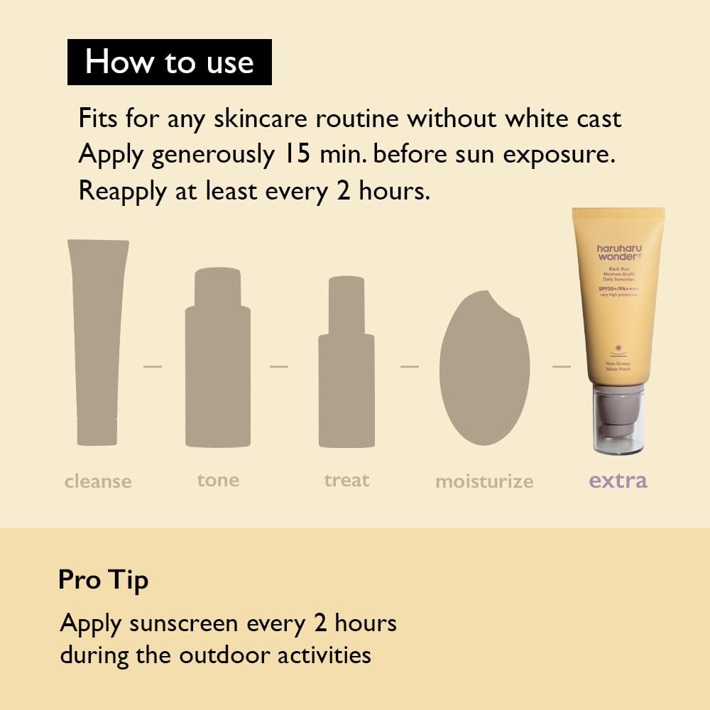 Black Rice Moisture Airyfit Daily Sunscreen - 50ml-haruharu wonder-Noura Skincare