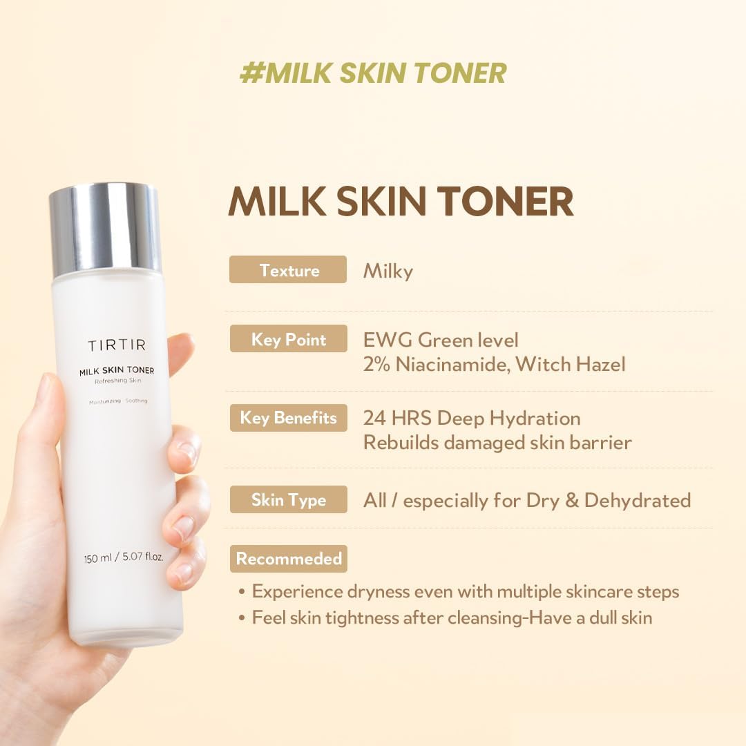 Milk Skin Toner - 150ml-TIRTIR-Noura Skincare