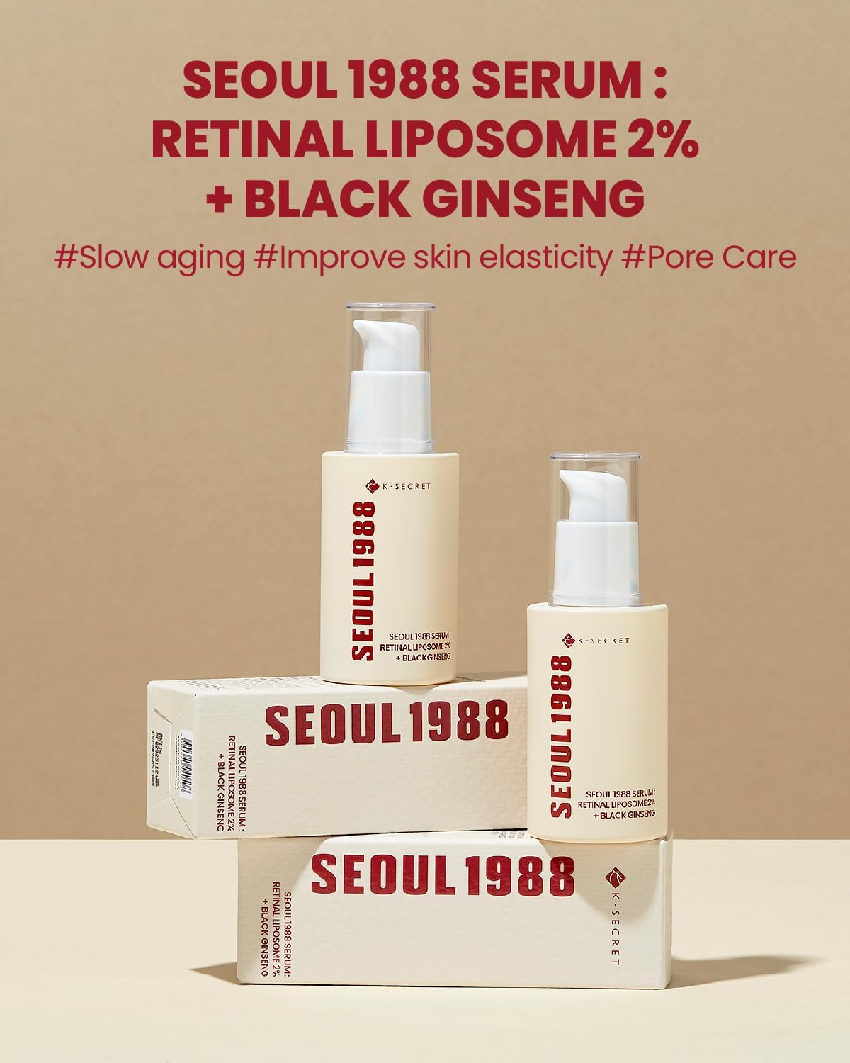 SEOUL 1988 Serum: Retinal Liposome 2% + Black Ginseng - 30ml-K-SECRET-Noura Skincare