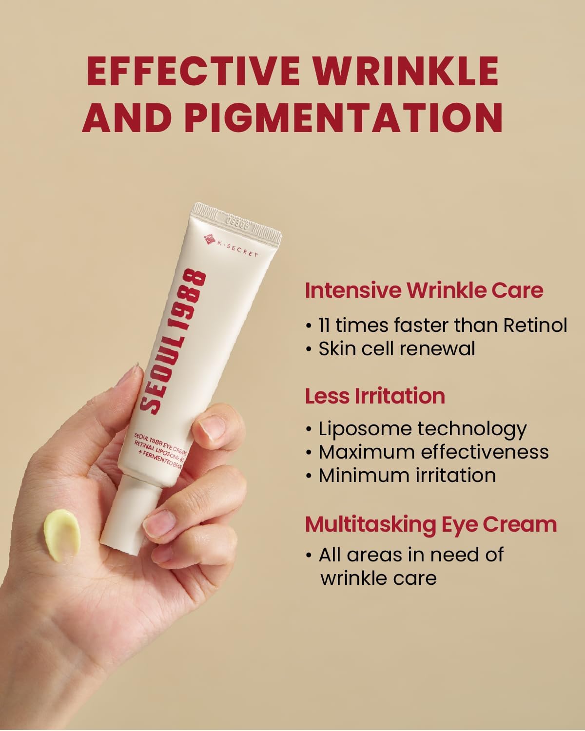 SEOUL 1988 Eye Cream: Retinal Liposome 4% + Fermented Bean - 30ml-K-SECRET-Noura Skincare