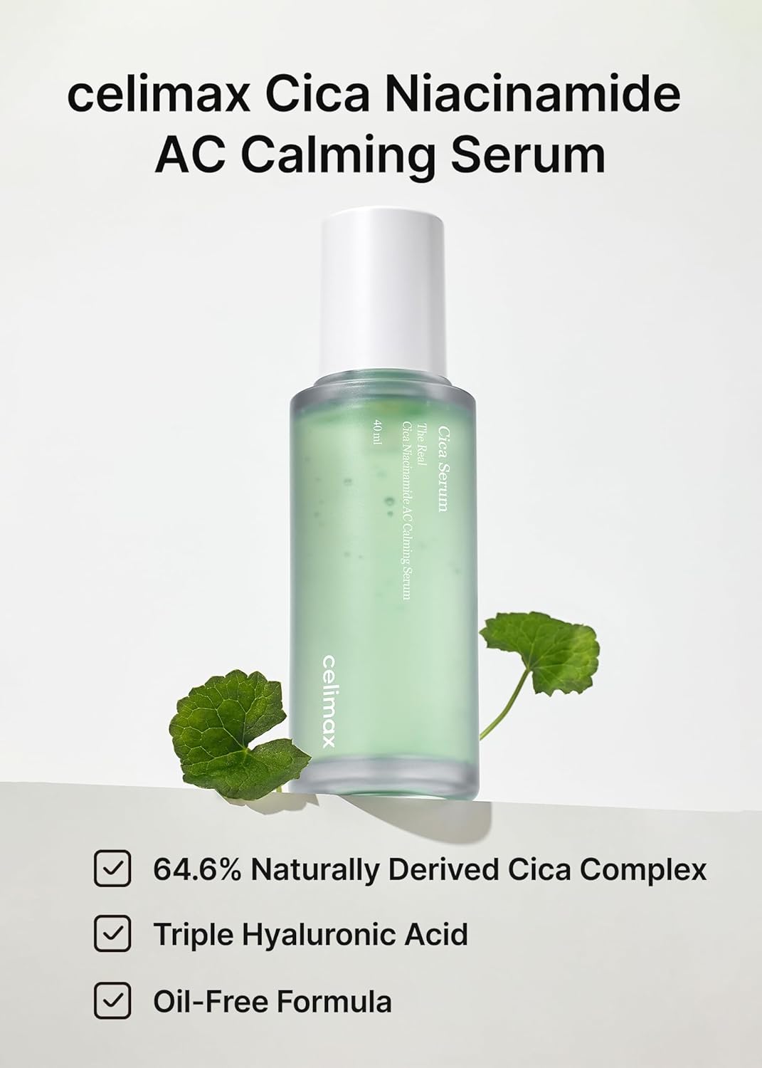 The Real Cica Niacinamide AC Calming Serum - 40ml-Celimax-Noura Skincare