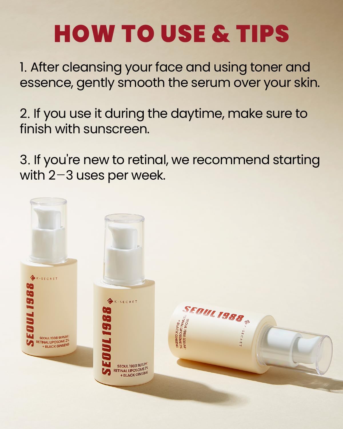 SEOUL 1988 Serum: Retinal Liposome 2% + Black Ginseng - 30ml-K-SECRET-Noura Skincare