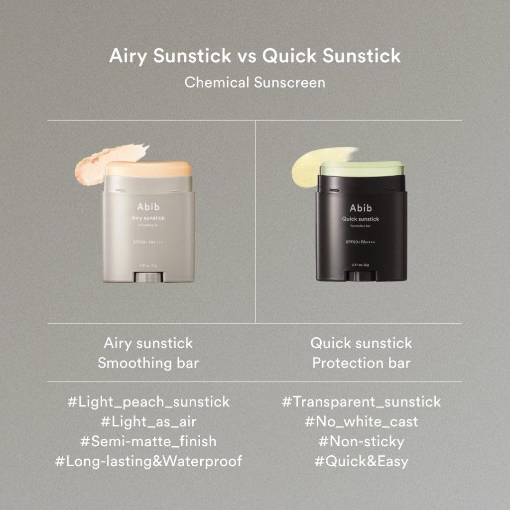 Airy Sunstick Smoothing Bar SPF50+ - 23g-Abib-Noura Skincare