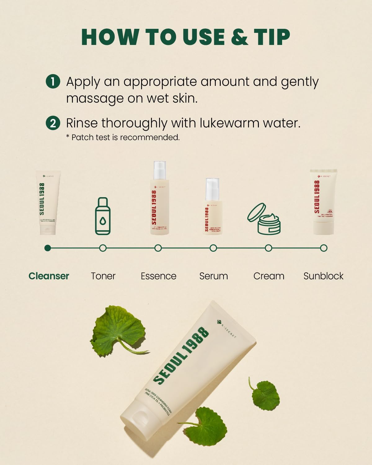 SEOUL 1998 Cleansing Foam: Pine Cica 1%+ Probiotics - 150ml-K-SECRET-Noura Skincare