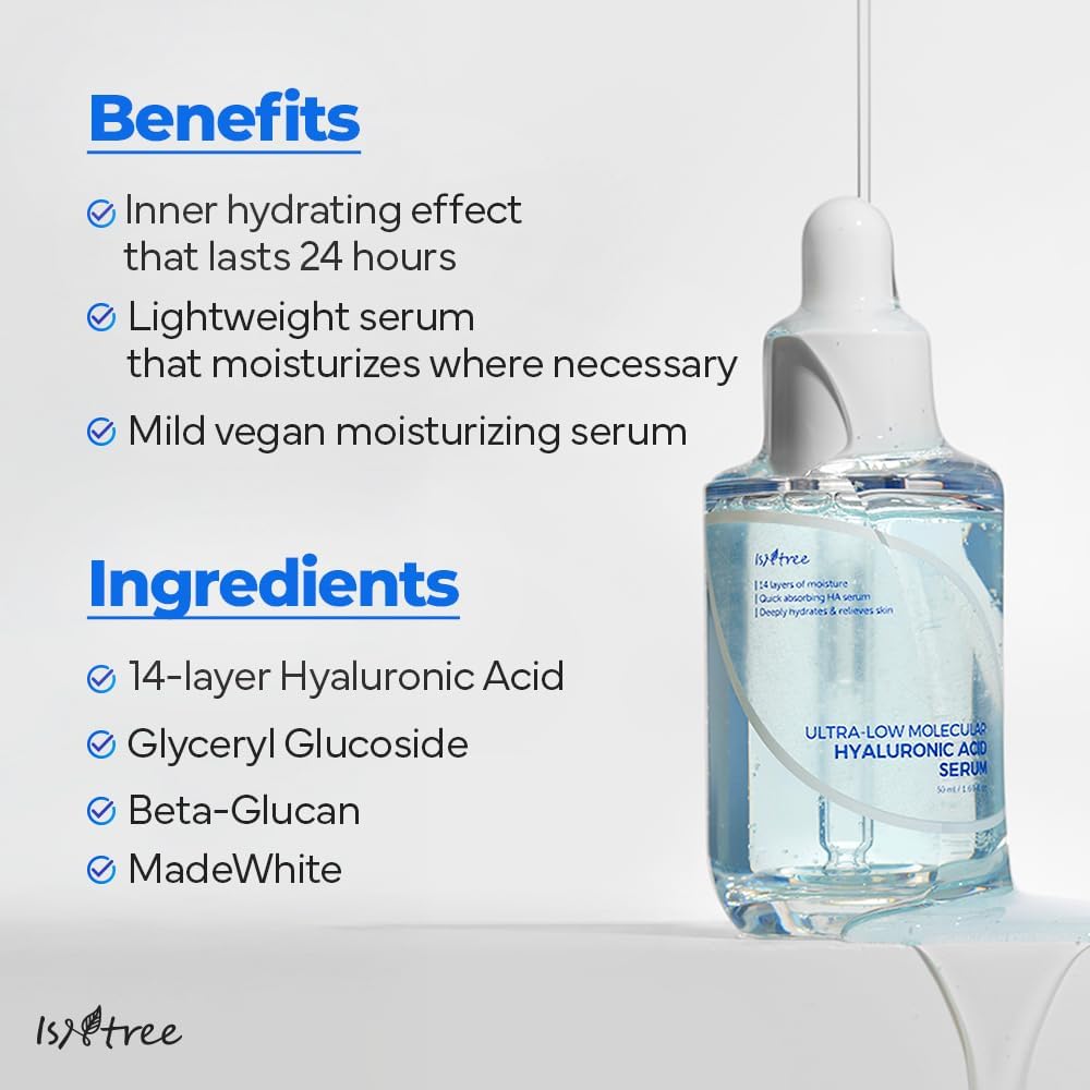 Ultra-Low Molecular Hyaluronic Acid Serum - 50ml-Isntree-Noura Skincare