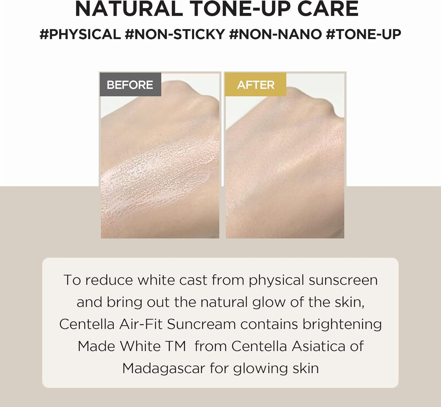 Madagascar Centella Air-Fit Suncream Plus (SPF50+ PA++++) - 50ml-SKIN1004-Noura Skincare