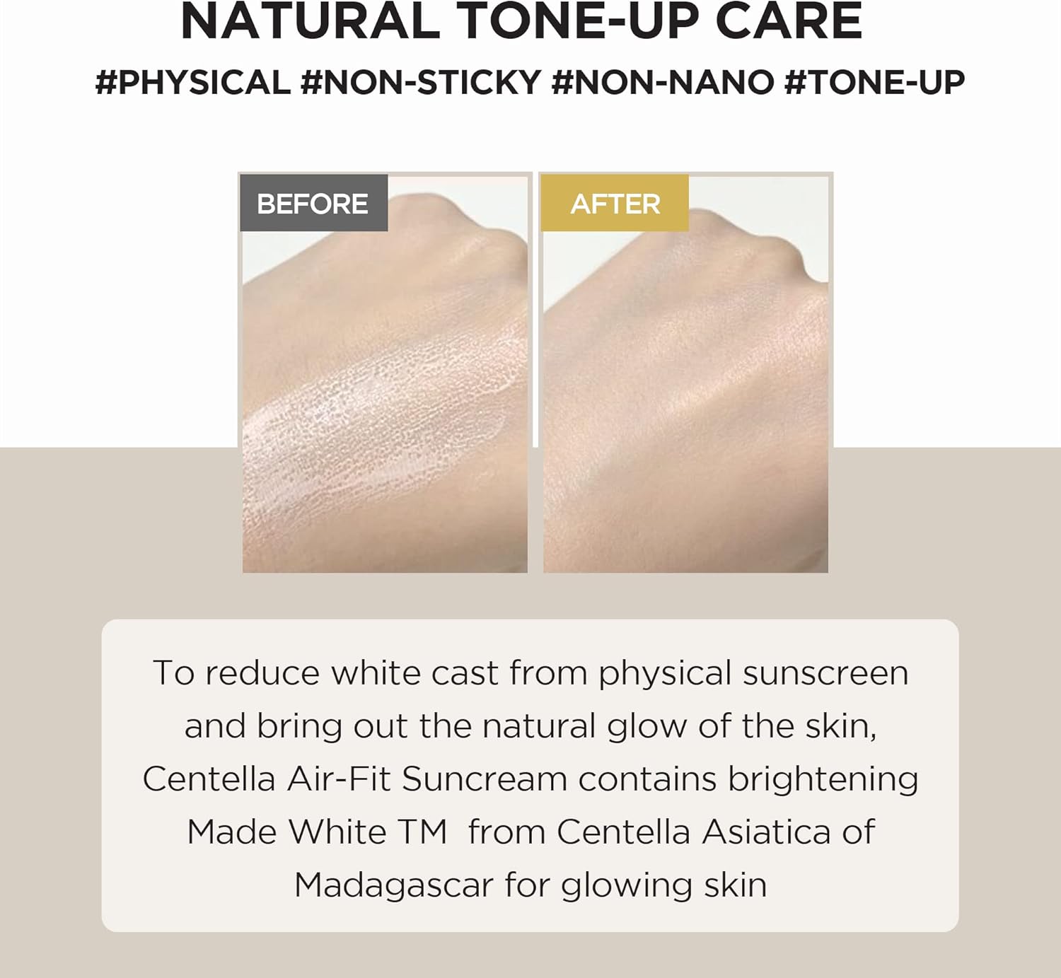 Madagascar Centella Air-Fit Suncream Plus (SPF50+ PA++++) - 50ml-SKIN1004-Noura Skincare
