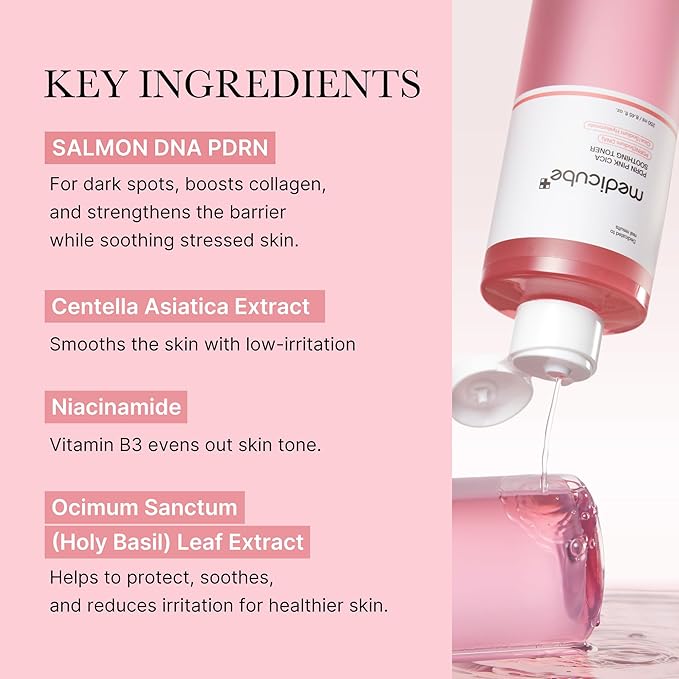 PDRN Pink Cica Soothing Toner - 250 ml-Medicube-Noura Skincare
