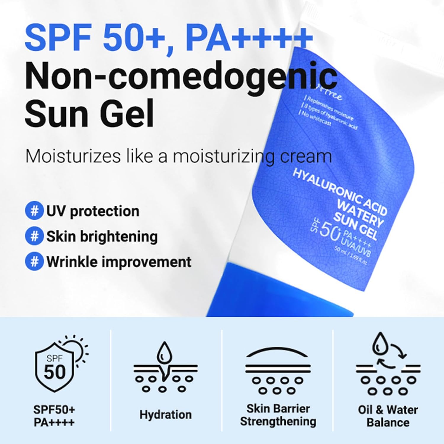 Hyaluronic Acid Watery Sun Gel - 50ml-Isntree-Noura Skincare