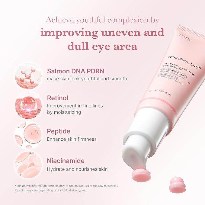 PDRN Pink Peptide Eye Cream - 30ml-Medicube-Noura Skincare