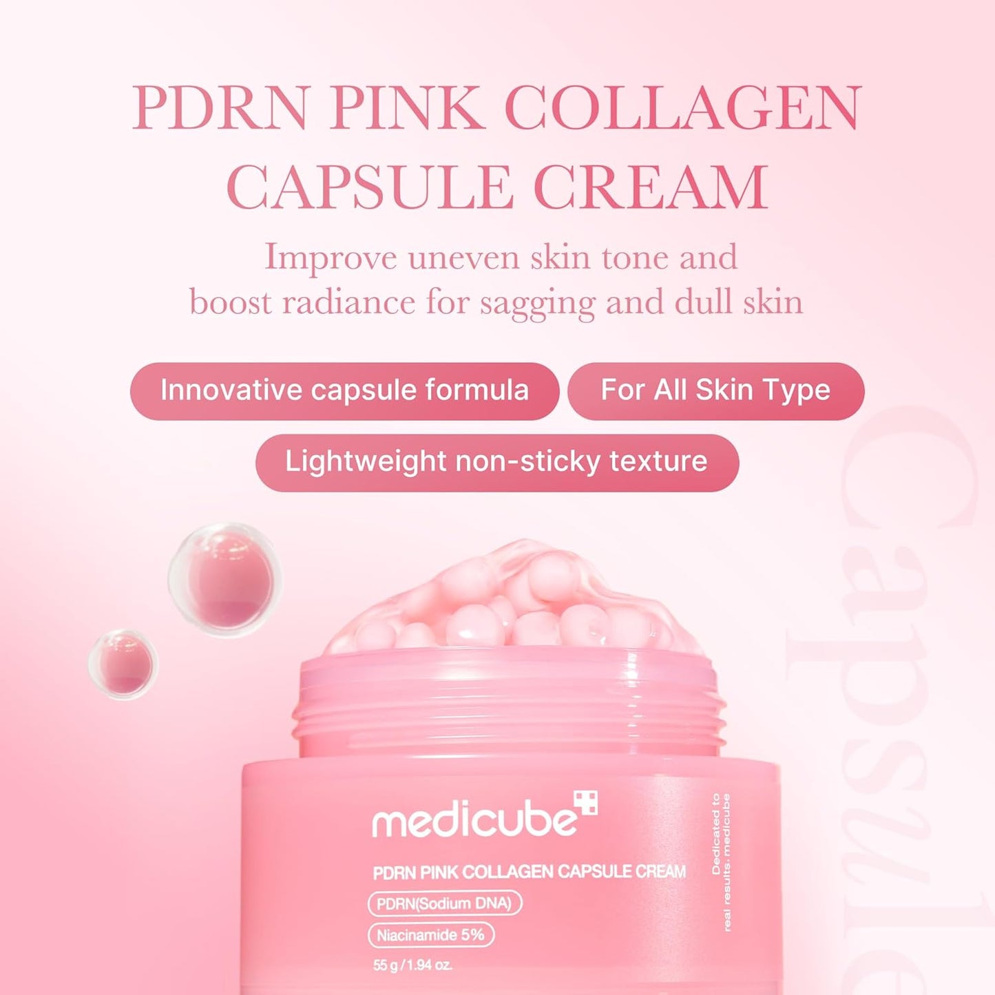 PDRN Pink Collagen Capsule Cream - 55g-Medicube-Noura Skincare