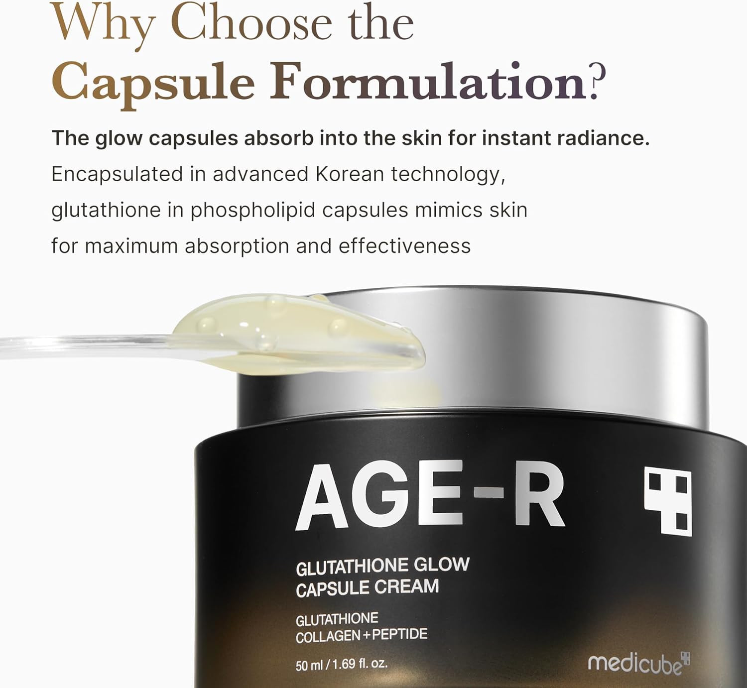 AGE-R Glutathione Glow Capsule Cream - 50ml-Medicube-Noura Skincare