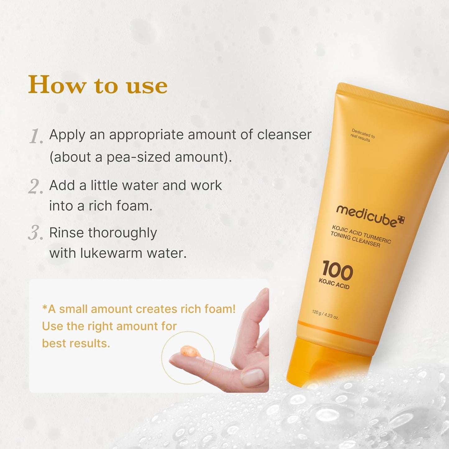 Kojic Acid Turmeric Toning Cleanser - 120g-Medicube-Noura Skincare