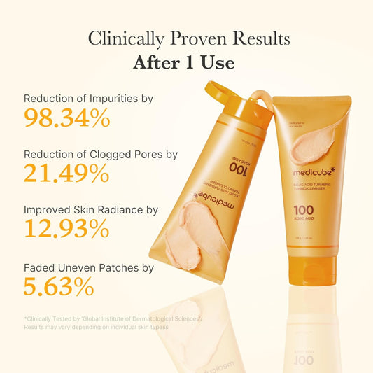 Kojic Acid Turmeric Toning Cleanser - 120g-Medicube-Noura Skincare