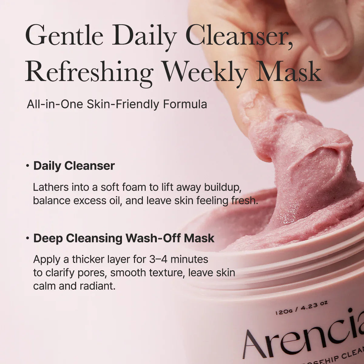 Fresh Rosehip Mochi Cleanser - 120g