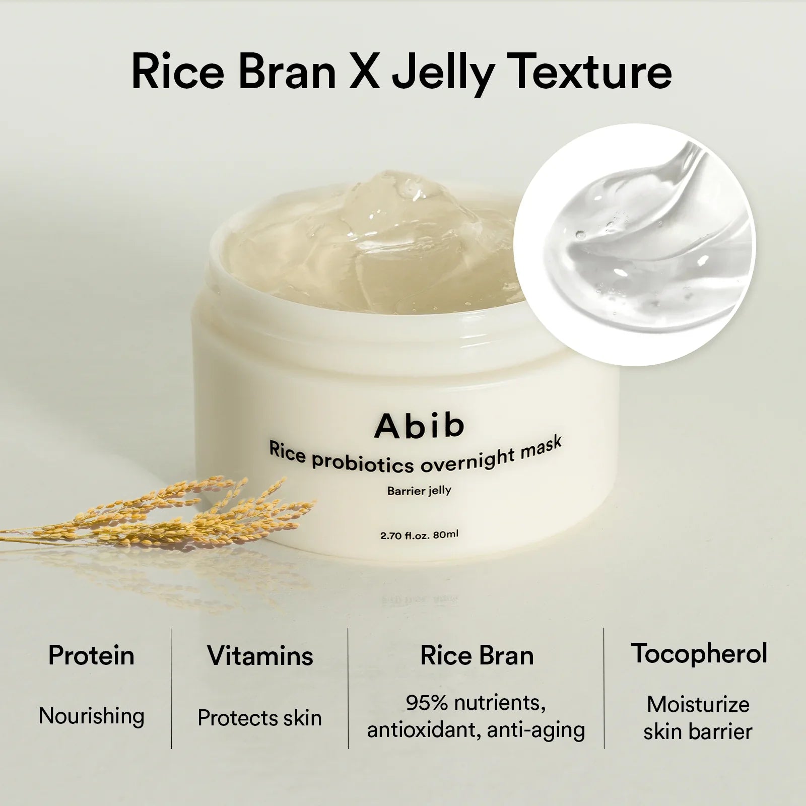 Rice Probiotics Overnight Mask Barrier Jelly - 75ml-Abib-Noura Skincare