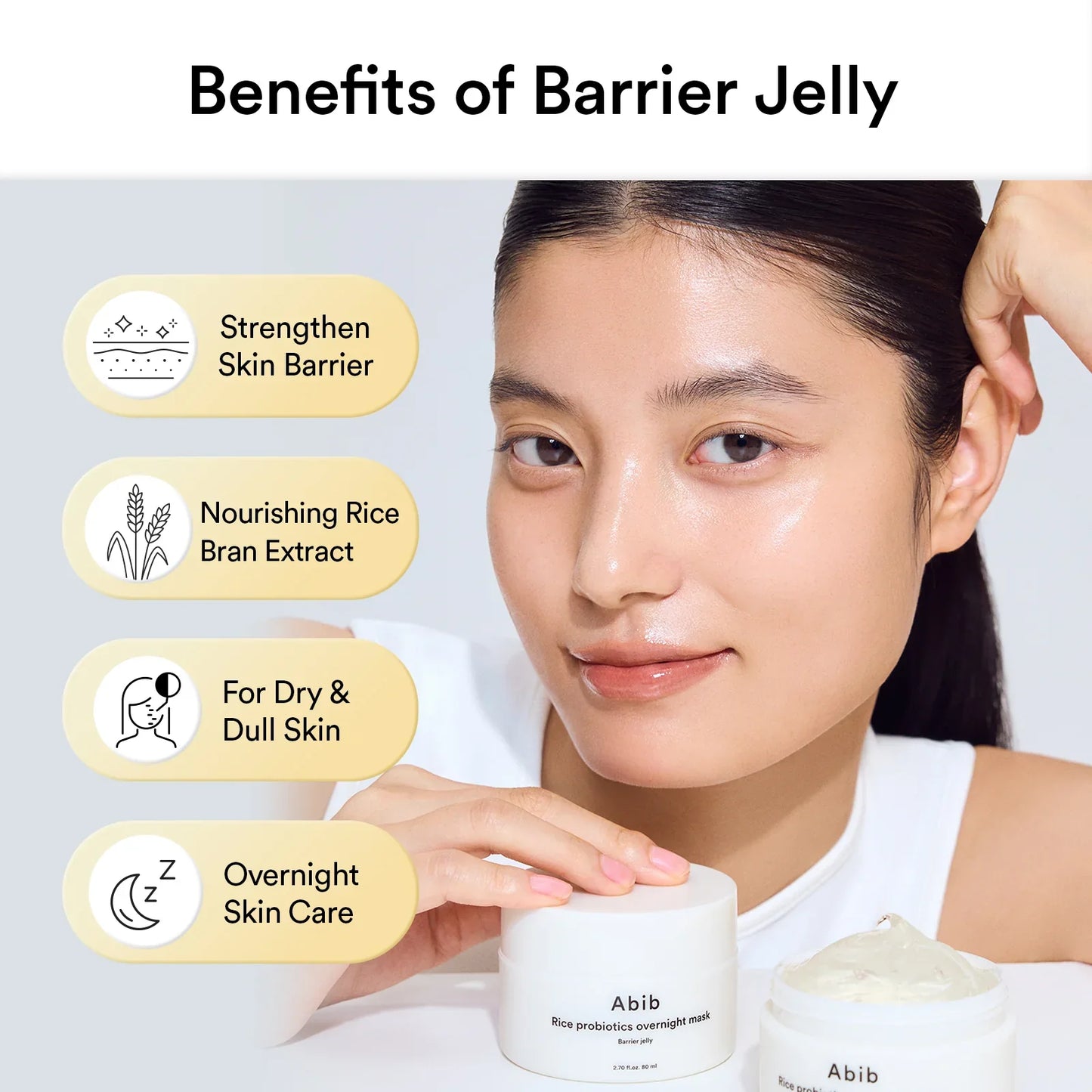 Rice Probiotics Overnight Mask Barrier Jelly - 75ml-Abib-Noura Skincare