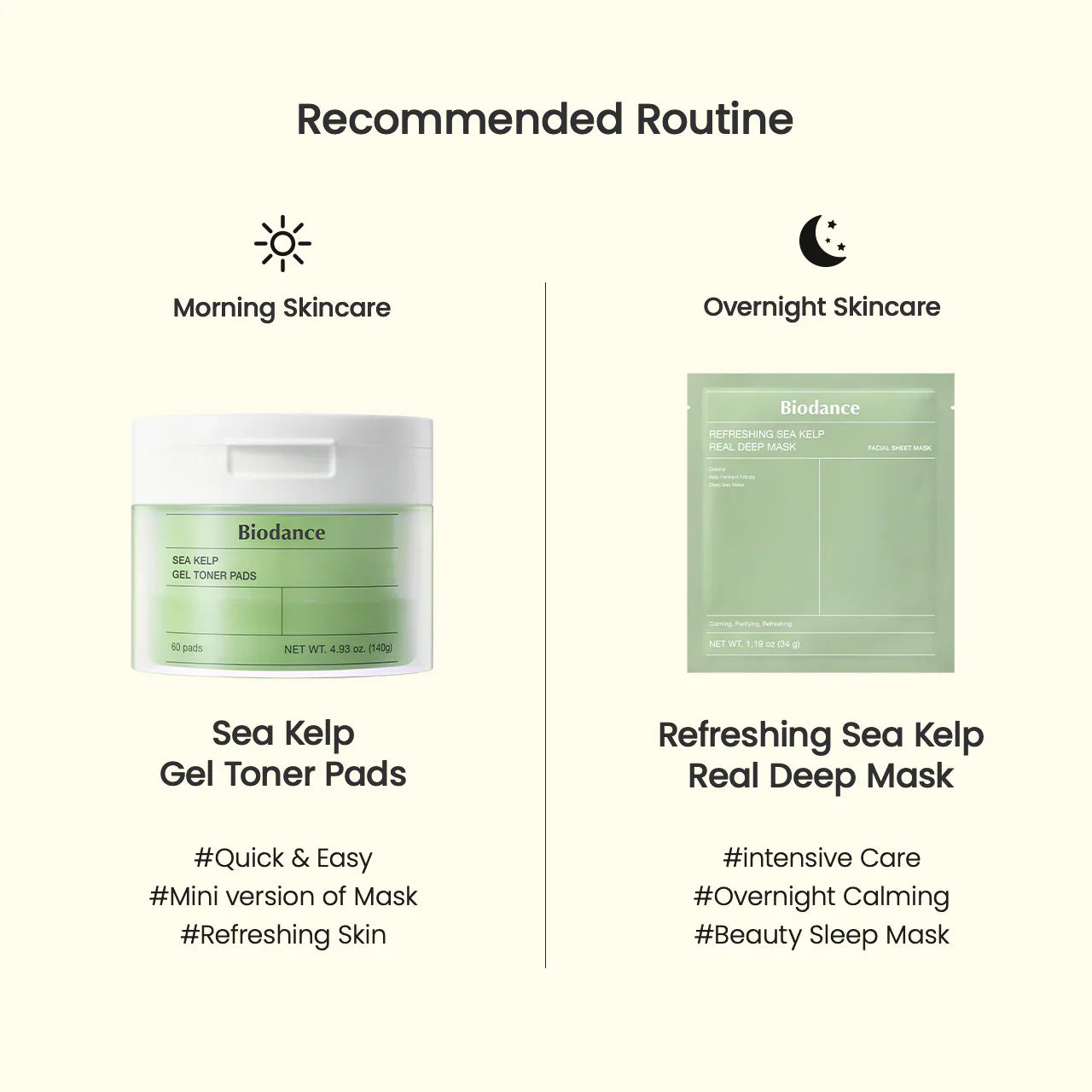 Sea Kelp Gel Toner Pads - 60 Pads-Biodance-Noura Skincare