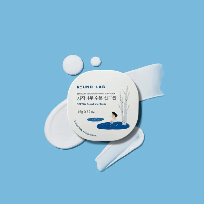 Birch Moisturizing Sun Cushion SPF 50+-Round Lab-Noura Skincare