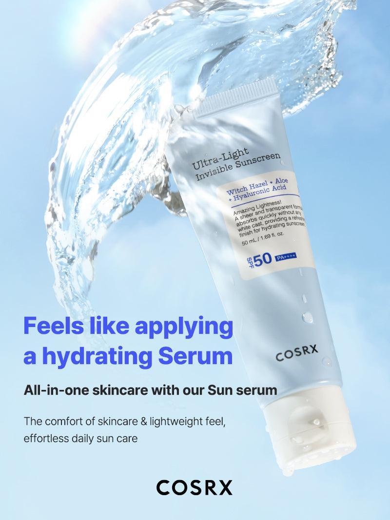 Ultra-Light Invisible Sunscreen SPF50 PA++++ - 50ml-CosRX-Noura Skincare