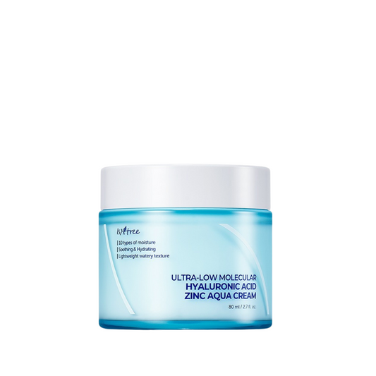 Ultra-low Molecular Hyaluronic Acid Zinc Aqua Cream - 80ml-Isntree-Noura Skincare