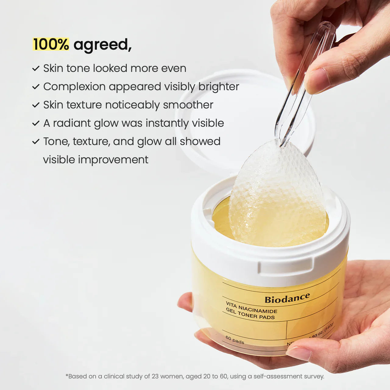 Vita Niacinamide Gel Toner Pads - 60 Pads-Biodance-Noura Skincare
