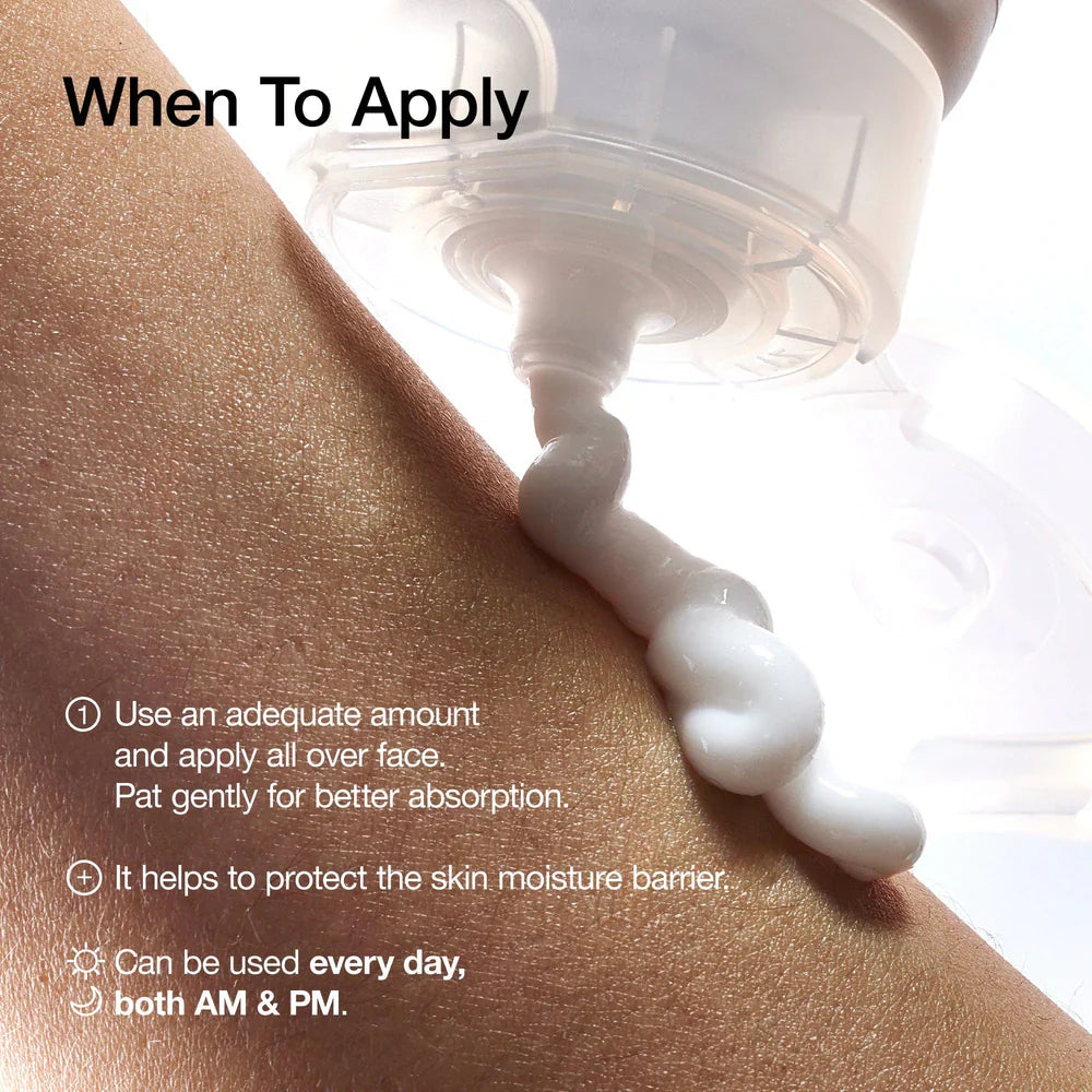 Visible hydration and barrier improvement results after using Anua 3 Ceramide Panthenol Moisture Barrier Cream.