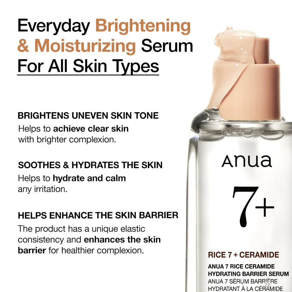 Rice Ceramide 7 Hydrating Barrier Serum - 50ml-ANUA-Noura Skincare