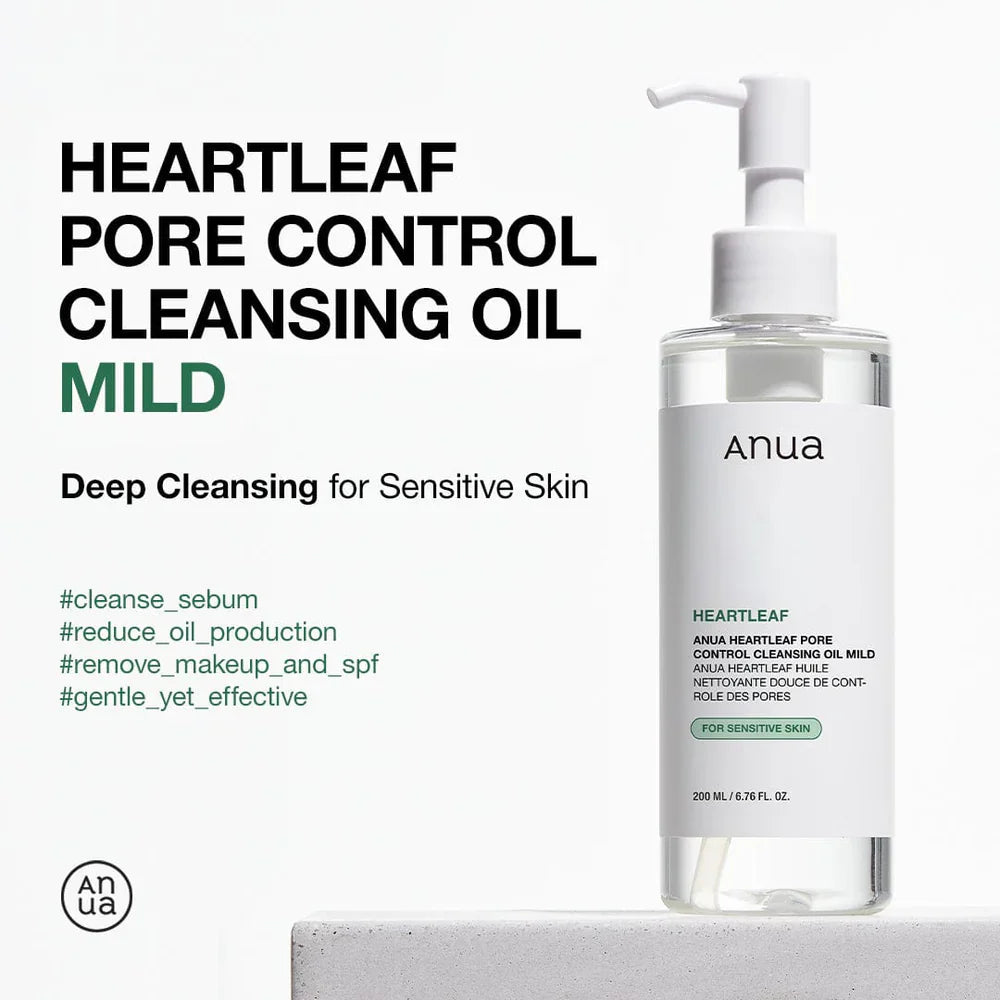 Heartleaf Pore Cleansing Oil Mild - 200ml-ANUA-Noura Skincare