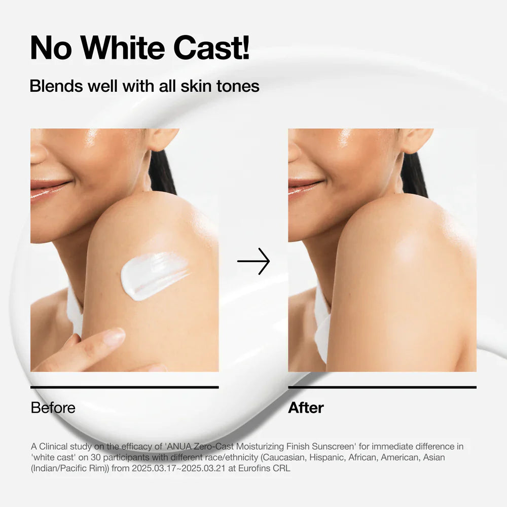 Zero-cast Moisturizing Finish Sunscreen - 50ml-ANUA-Noura Skincare