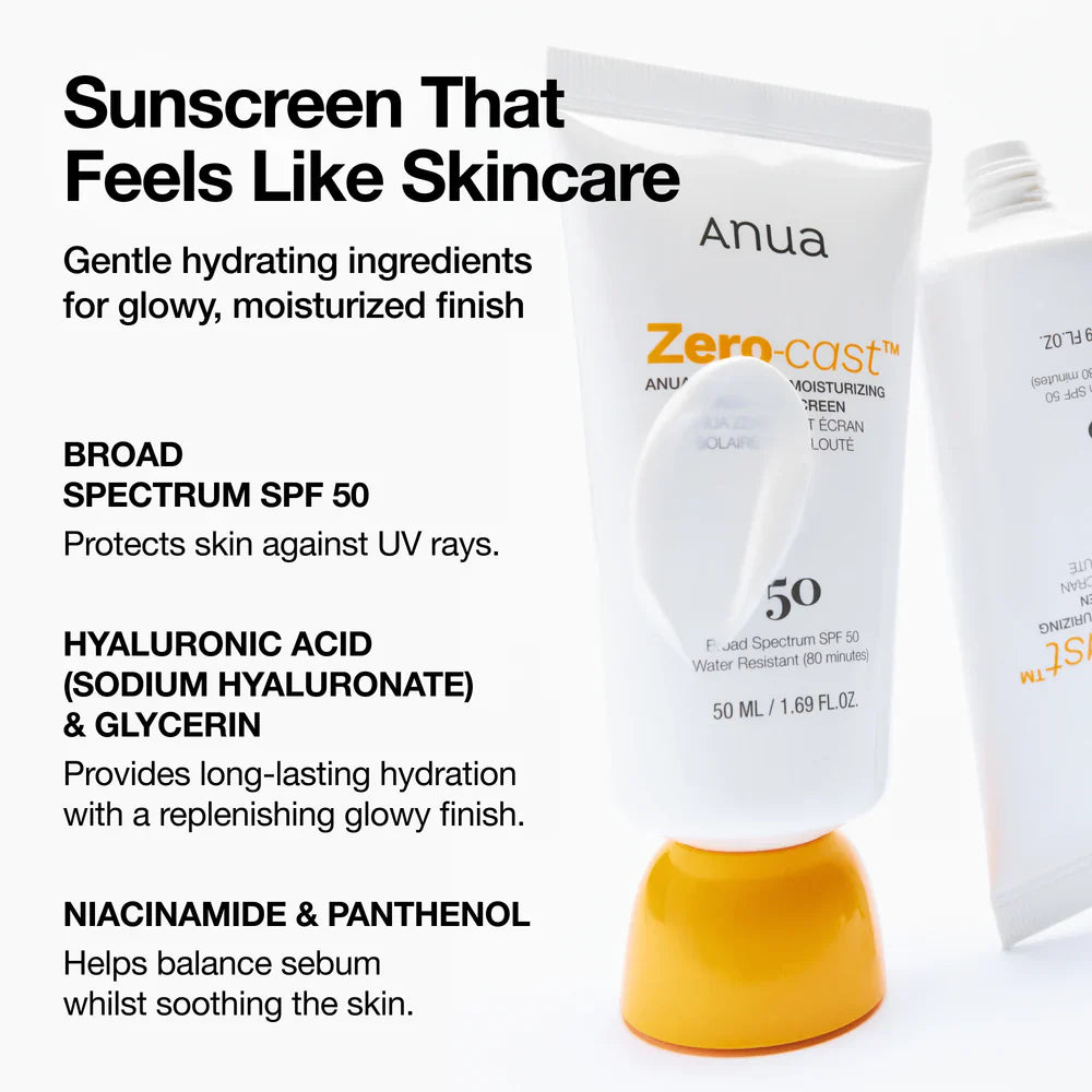 Zero-cast Moisturizing Finish Sunscreen - 50ml-ANUA-Noura Skincare