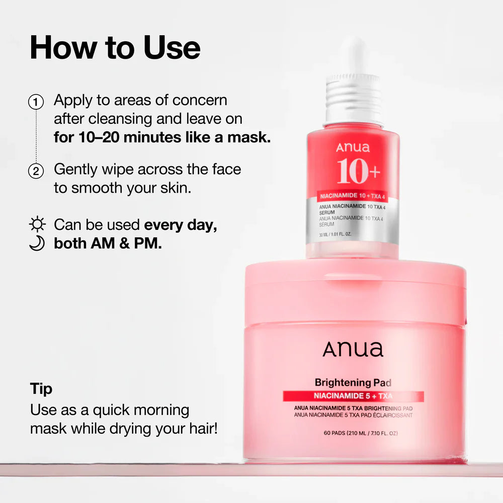 Niacinamide 5 TXA Brightening Pad - 60 Pads-ANUA-Noura Skincare