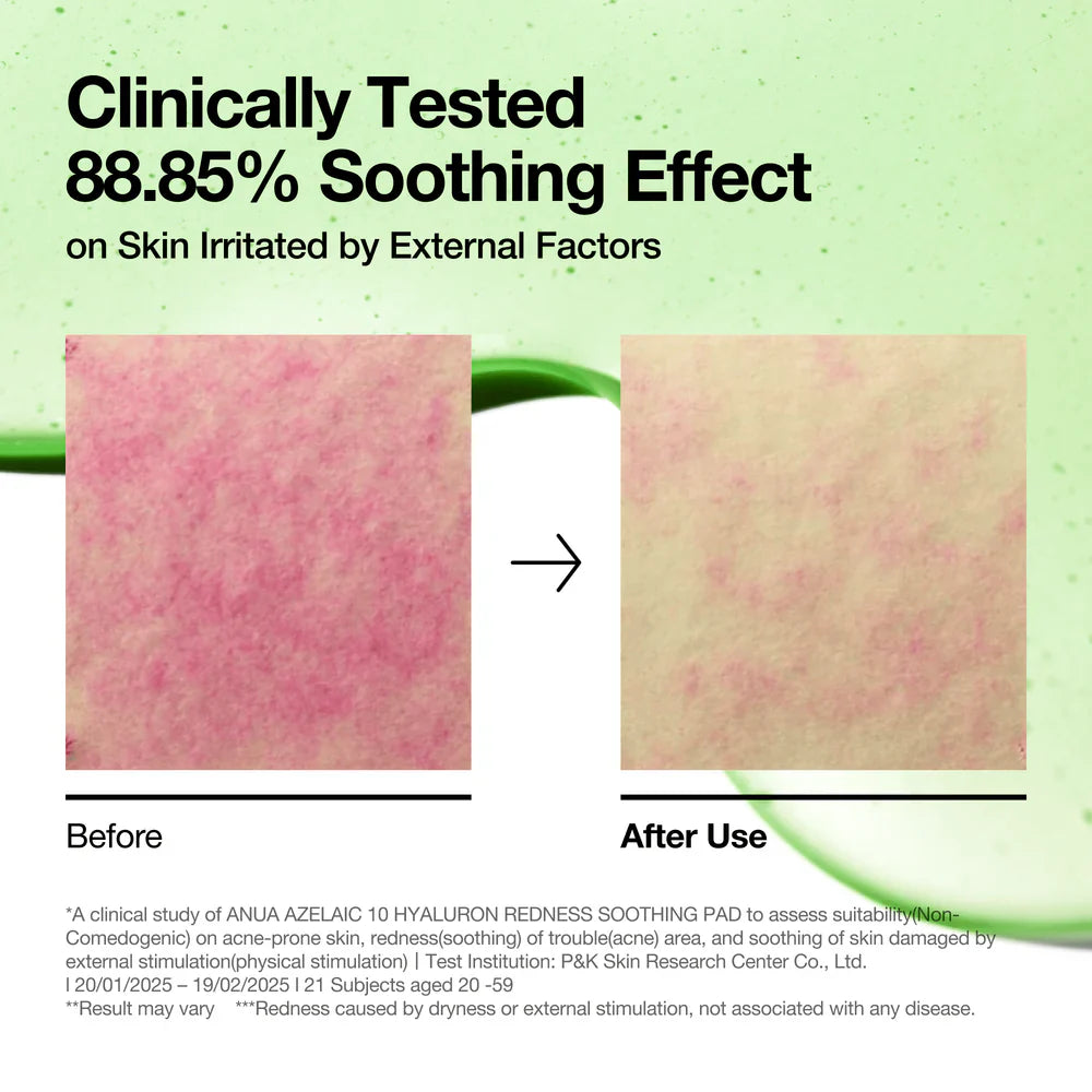 Azelaic 10 Hyaluron Redness Soothing Pad - 60 Pads-ANUA-Noura Skincare