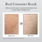 Before and after skin comparison showing cleaner pores and softer skin texture.