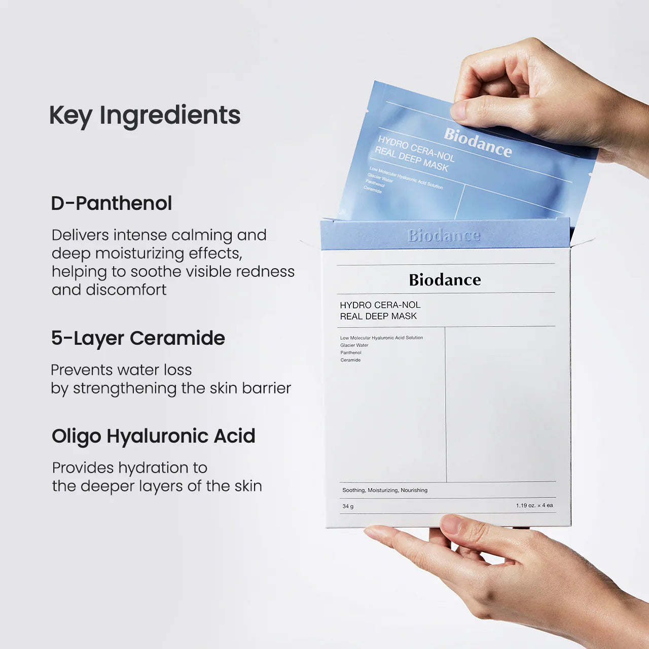 Hydro Cera-nol Real Deep Mask - 4 Masks-Biodance-Noura Skincare