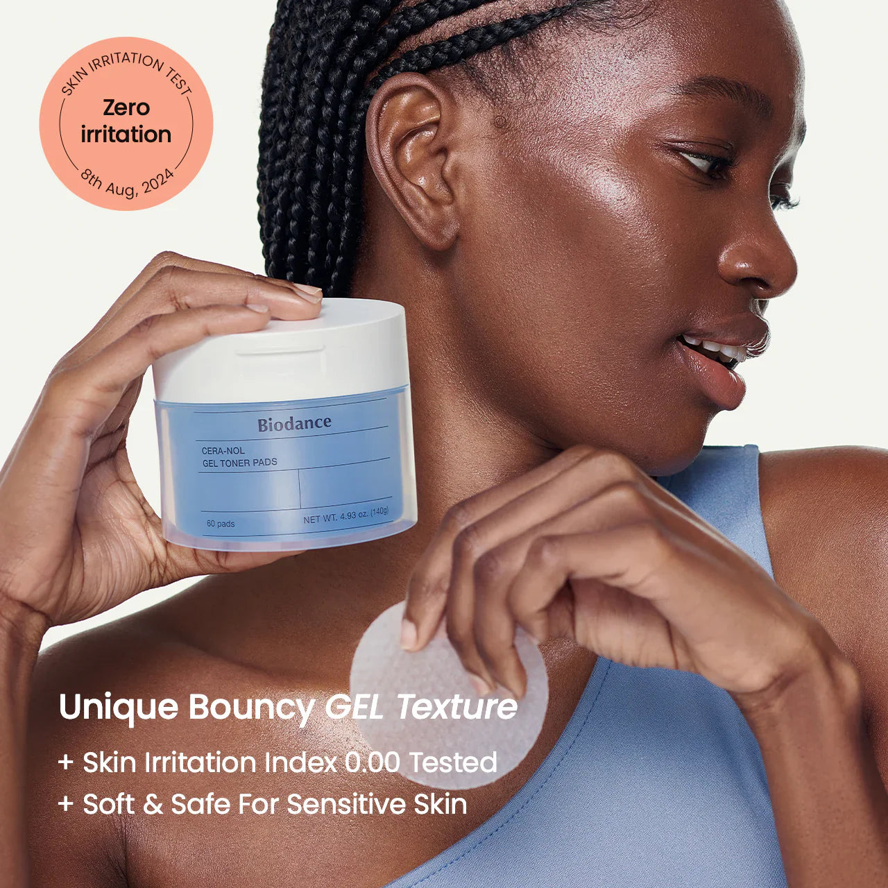 Cera-nol Gel Toner Pads - 60 Pads-Biodance-Noura Skincare