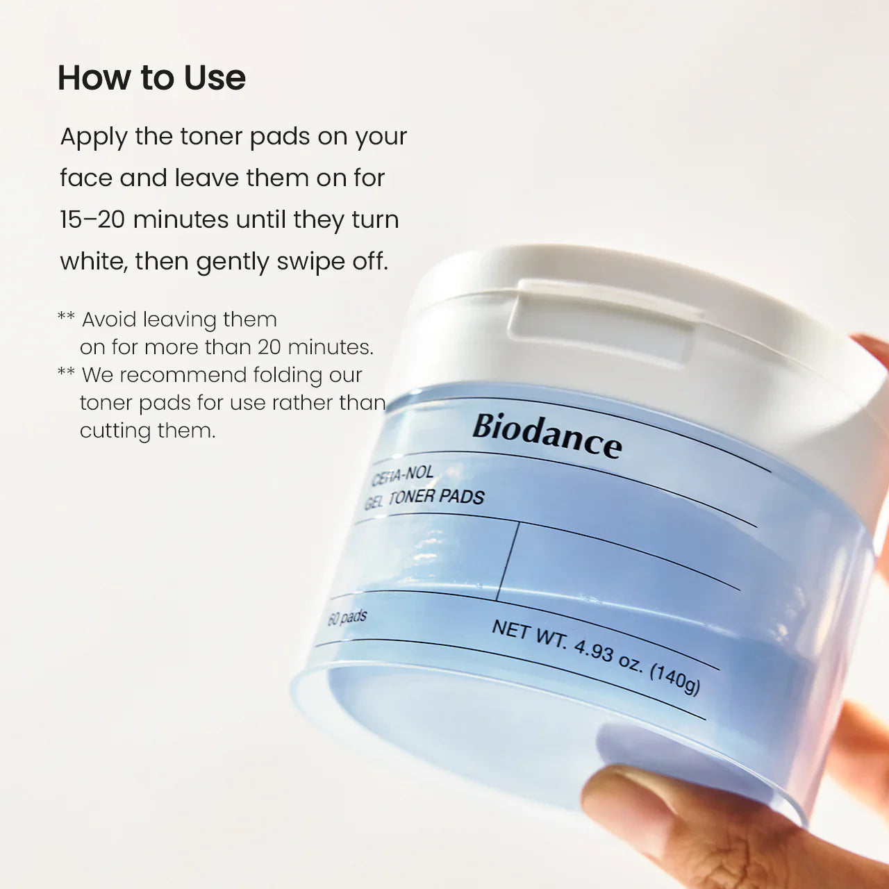 Cera-nol Gel Toner Pads - 60 Pads-Biodance-Noura Skincare