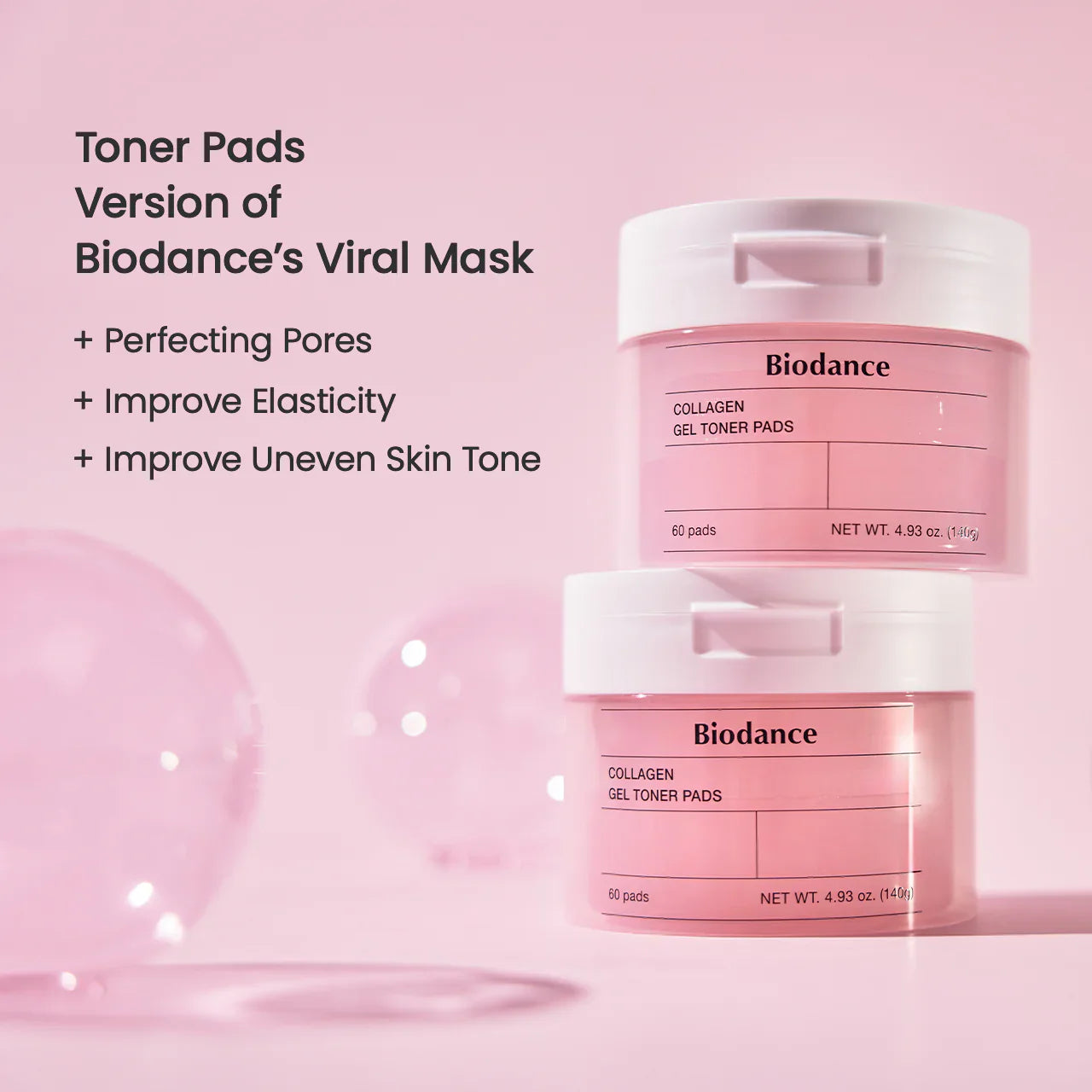 Collagen Gel Toner Pads - 60 Pads-Biodance-Noura Skincare