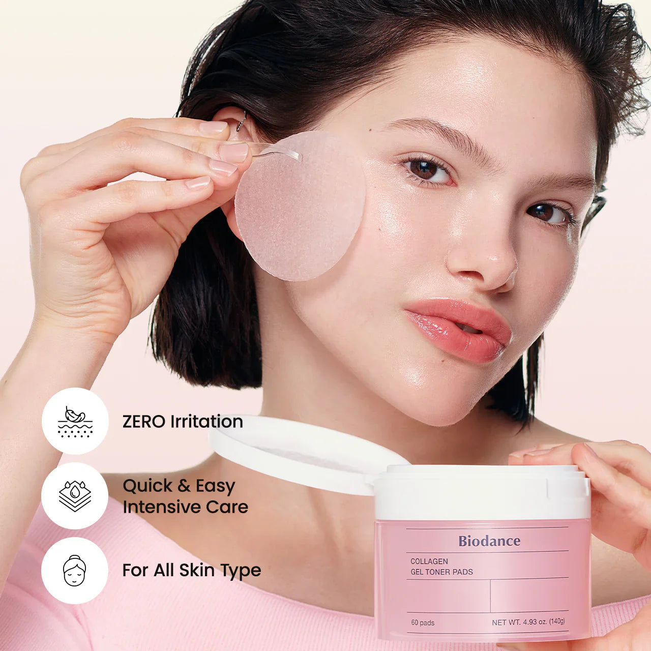 Collagen Gel Toner Pads - 60 Pads-Biodance-Noura Skincare