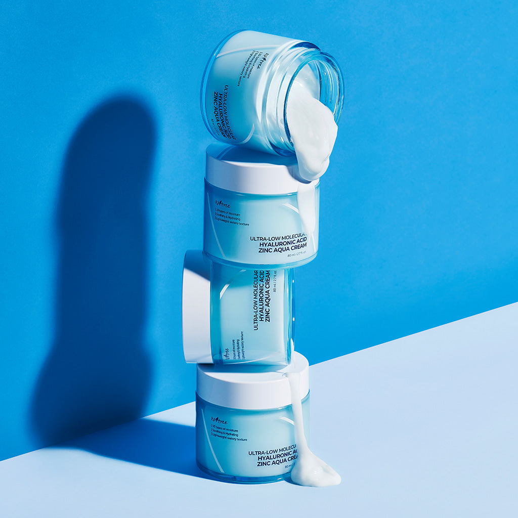 Ultra-low Molecular Hyaluronic Acid Zinc Aqua Cream - 80ml-Isntree-Noura Skincare