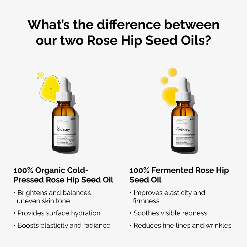 100% Organic Cold-Pressed Rose Hip Seed Oil - 30ml-The Ordinary-Noura Skincare