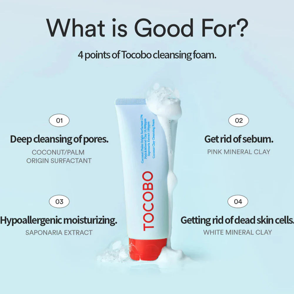 Coconut Clay Cleansing Foam - 150ml-Tocobo-Noura Skincare