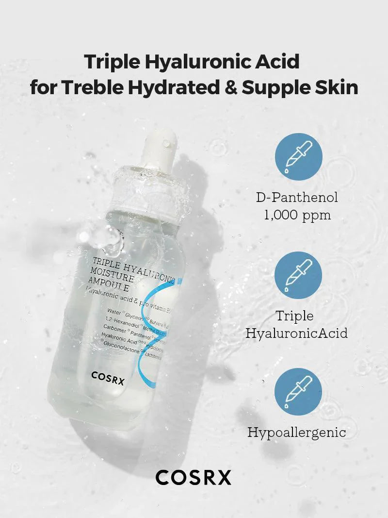Hydrium Triple Hyaluronic Moisture Ampoule - 40ml-CosRX-Noura Skincare