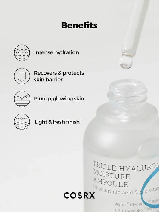 Hydrium Triple Hyaluronic Moisture Ampoule - 40ml-CosRX-Noura Skincare