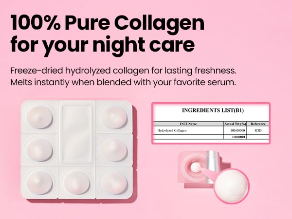 Macro shot of pure white collagen ball Noura Skincare